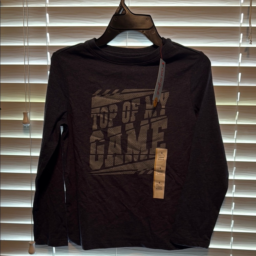 Cat & Jack Dark Grey Long Sleeve Tee